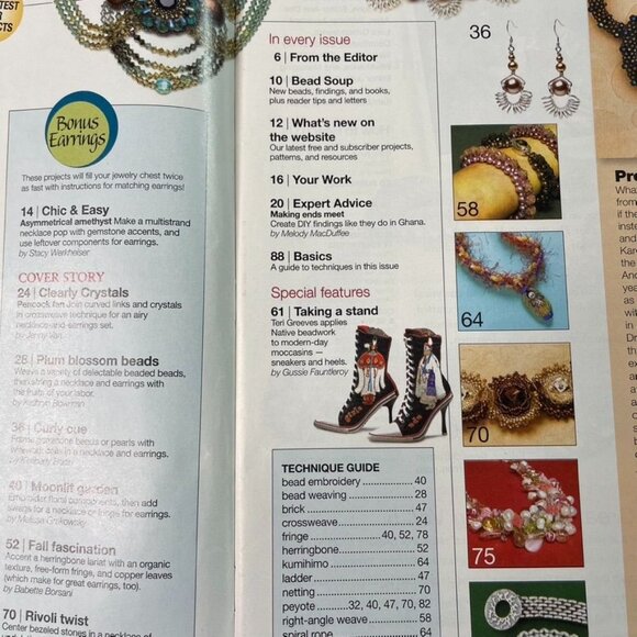 Bead & Button Magazine Jewelry Crafting Book u Aug 2010 Issue 98 7 Exclusive Ear - Picture 5 of 8